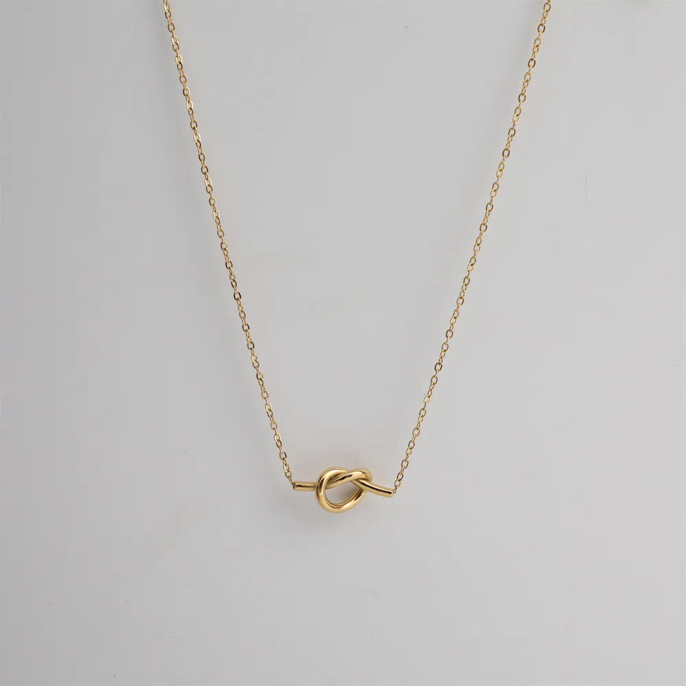 18K Gold-Plated Knotted Necklace