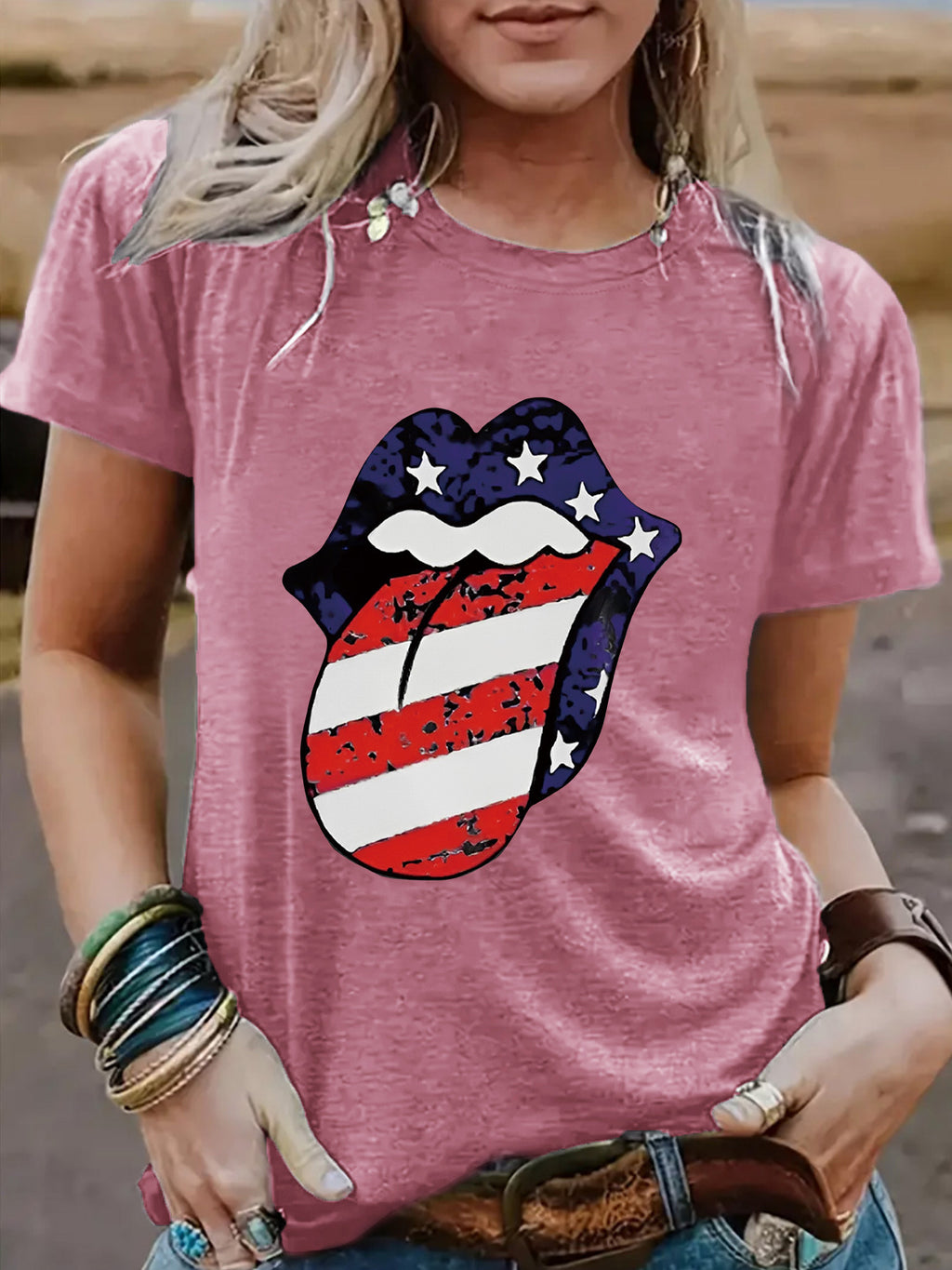 Mouth Pattern T-Shirt