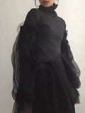 Patchwork Turtleneck Sweater – Breathable Cozy Fashion Knitwear for Women