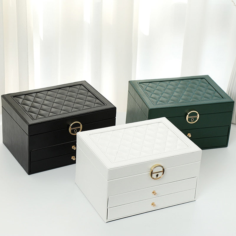 Luxury Jewelry Box Organizer – Multi-Layer Storage Case for Women