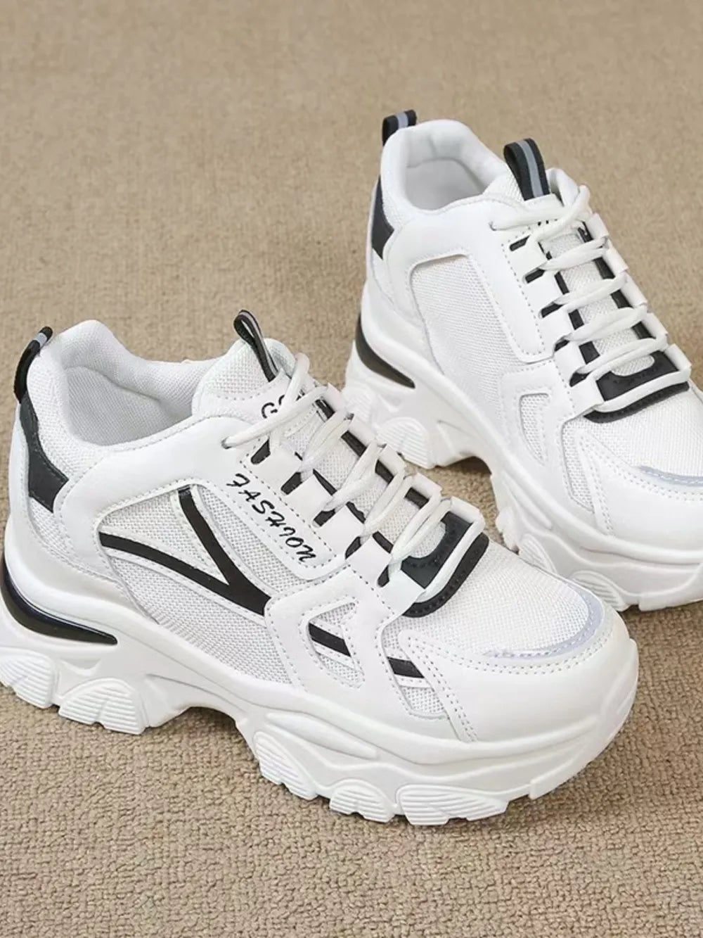 Mesh Platform Sneakers