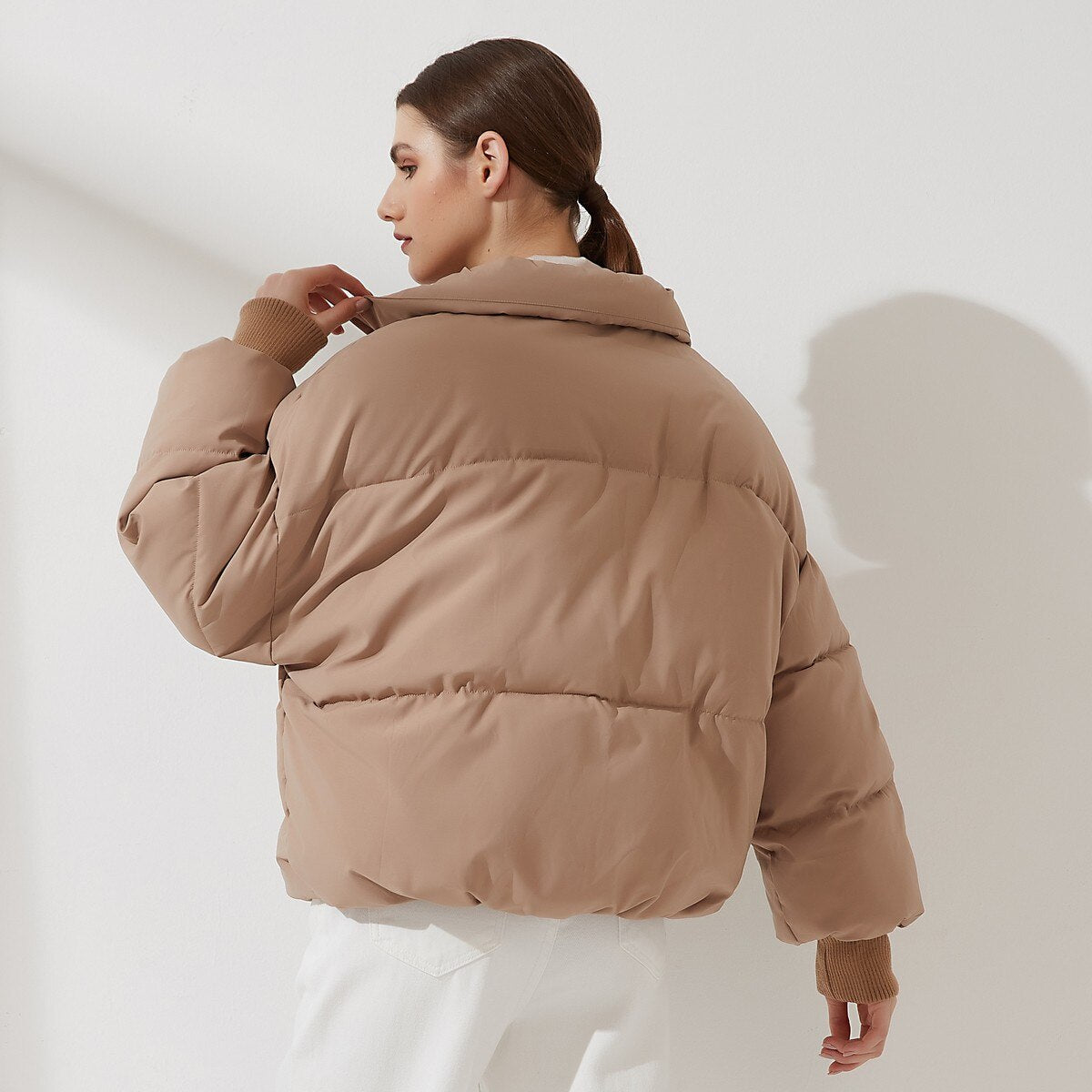Winter Cotton Parka Jacket for Women – Warm Puffer Outerwear