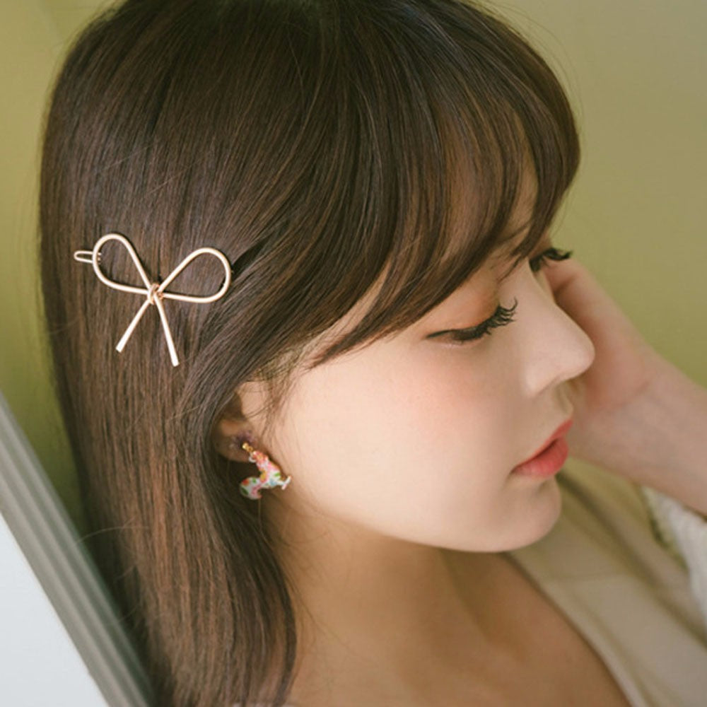 Geometric Openwork Butterfly Hairpin