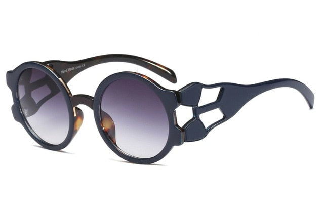 Retro Round Steampunk Sunglasses