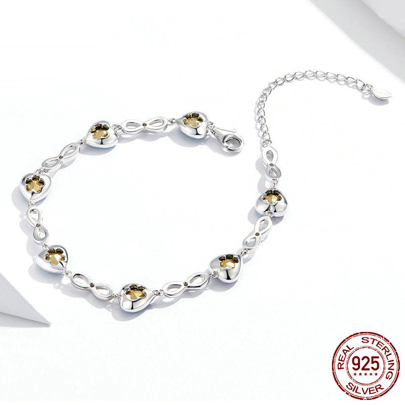 Love Sterling S925 Bracelet – Heart Charm Jewelry for Women