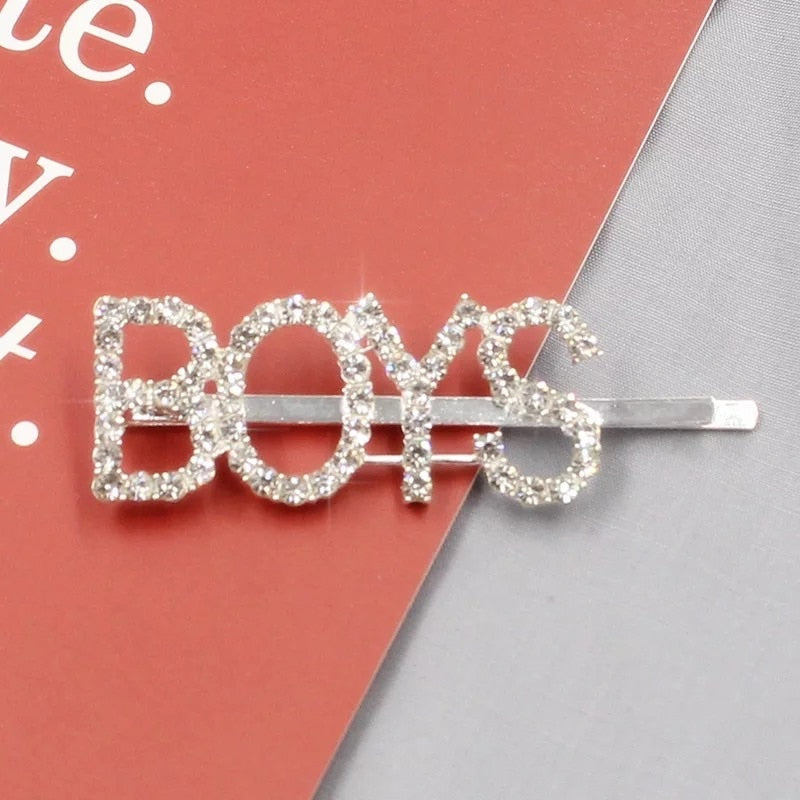1PC Bling Letter Hairpins Headwear