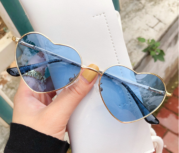 Heart Polarized Metal Sunglasses – Metal Frame UV400 Shades