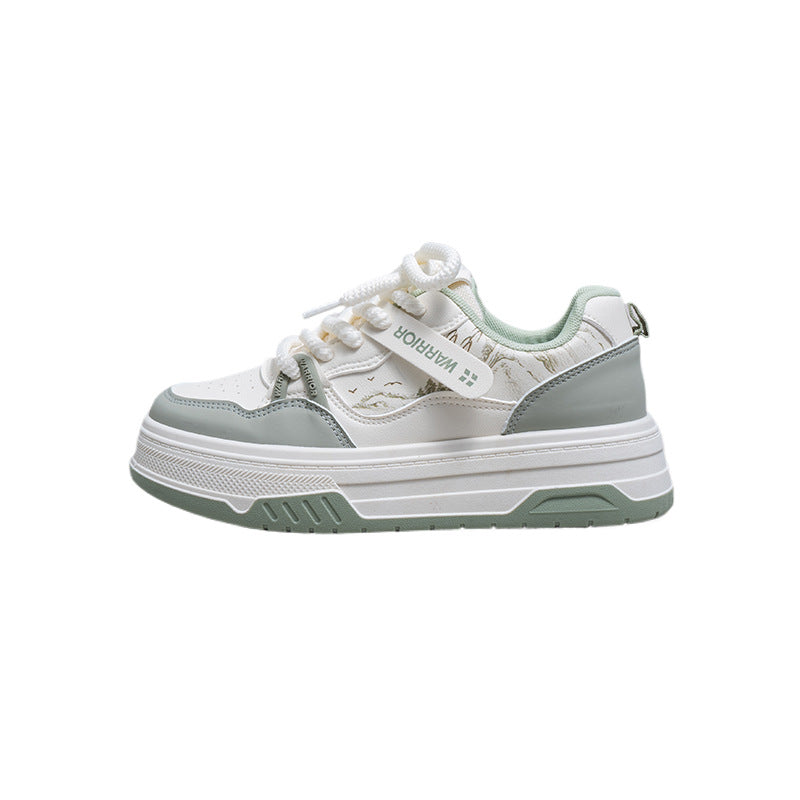 Warrior Retro Print Platform Sneakers