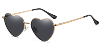 Heart Polarized Metal Sunglasses – Metal Frame UV400 Shades