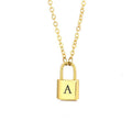 Lock Pendant 26 Letter Necklace