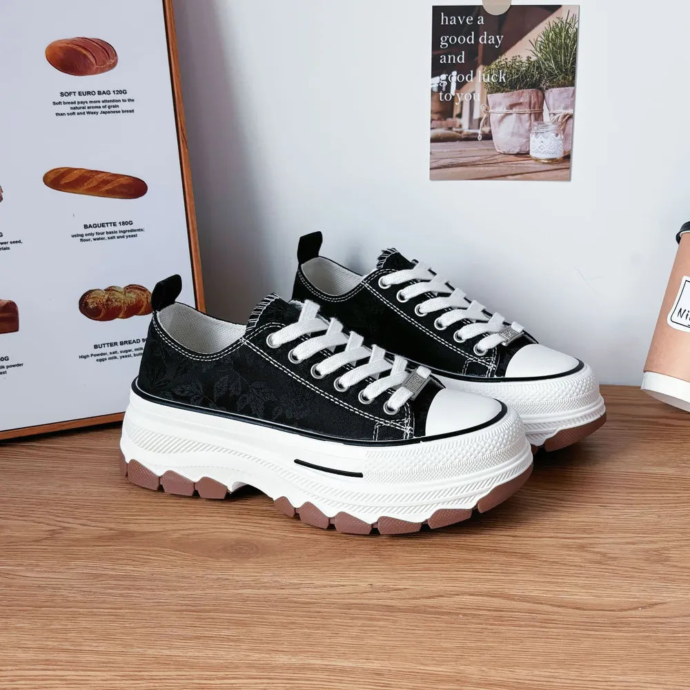 Canvas Platform Sneakers