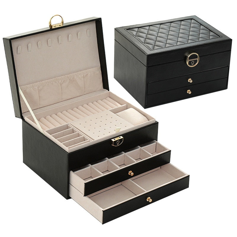Luxury Jewelry Box Organizer – Multi-Layer Storage Case for Women