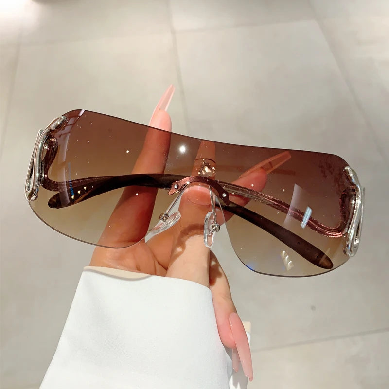 Snake Shape Gradient Sunglasses – Trendy Y2K Fashion Shades Eyeware