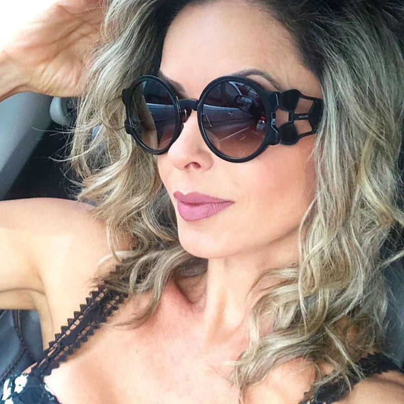 Retro Round Steampunk Sunglasses