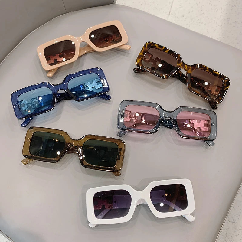 Vintage Gradient Square Sunglasses