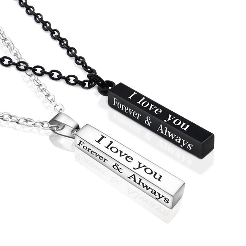 Lovers Column Pendant Necklace
