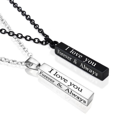 Lovers Column Pendant Necklace