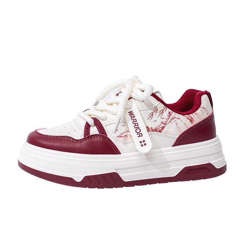 Warrior Retro Print Platform Sneakers