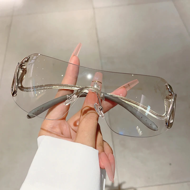 Snake Shape Gradient Sunglasses – Trendy Y2K Fashion Shades Eyeware