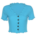 Women V-neck Fashion Crop Top