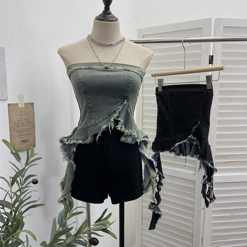 Irregular Hem Crop Top