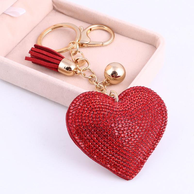 Romantic Heart Keychain – Cute Bag Charm for Women