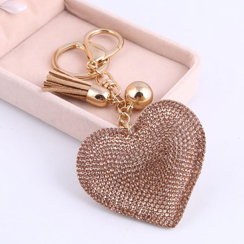 Romantic Heart Keychain – Cute Bag Charm for Women