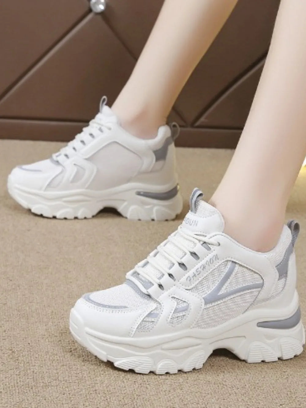 Mesh Platform Sneakers