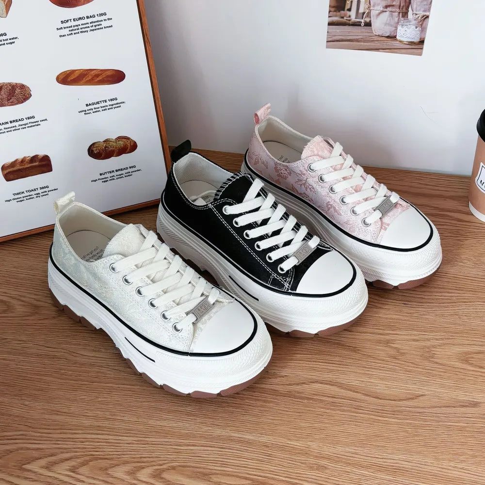 Canvas Platform Sneakers