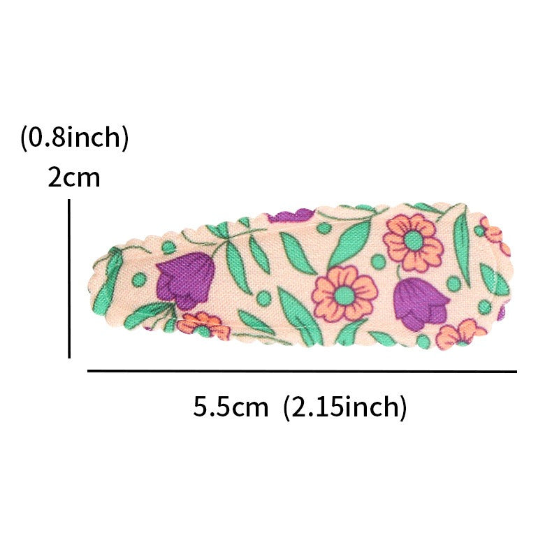 10 pieces, 20 pieces, girls' hair clips, flower printed