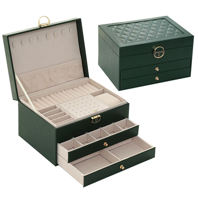 Luxury Jewelry Box Organizer – Multi-Layer Storage Case for Women