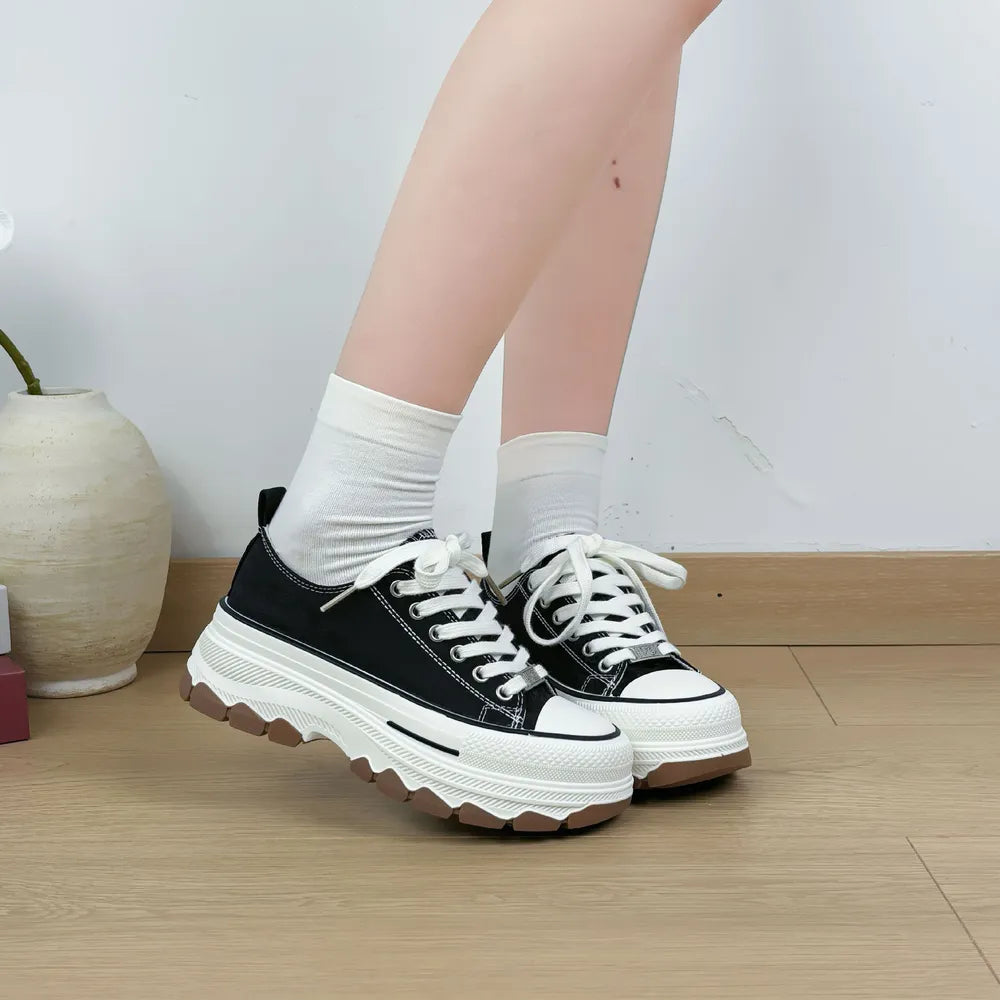 Canvas Platform Sneakers