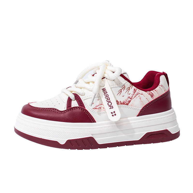 Warrior Retro Print Platform Sneakers