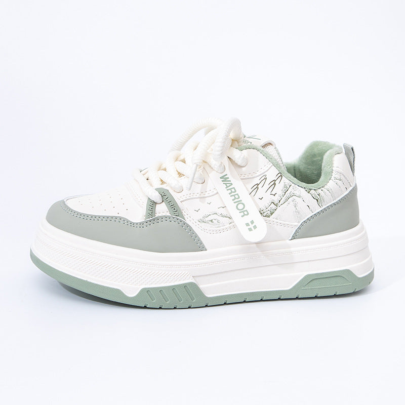 Warrior Retro Print Platform Sneakers