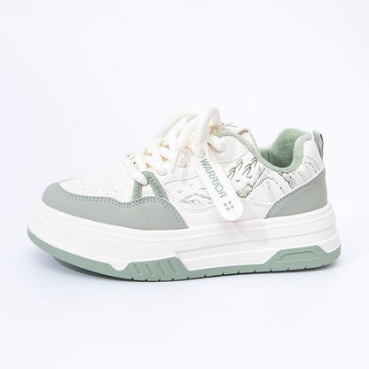 Warrior Retro Print Platform Sneakers