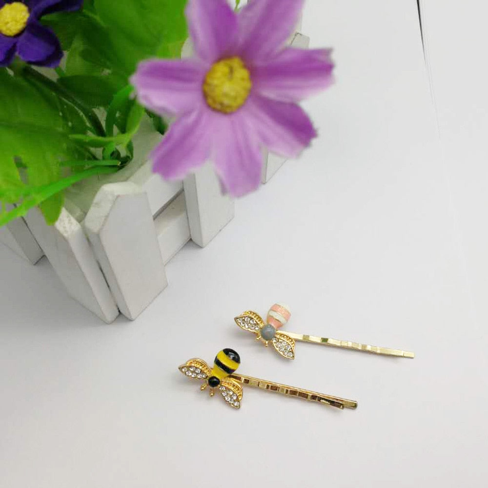 Cute Bee Rhinestone Hairgrip Girls Hair Accessories