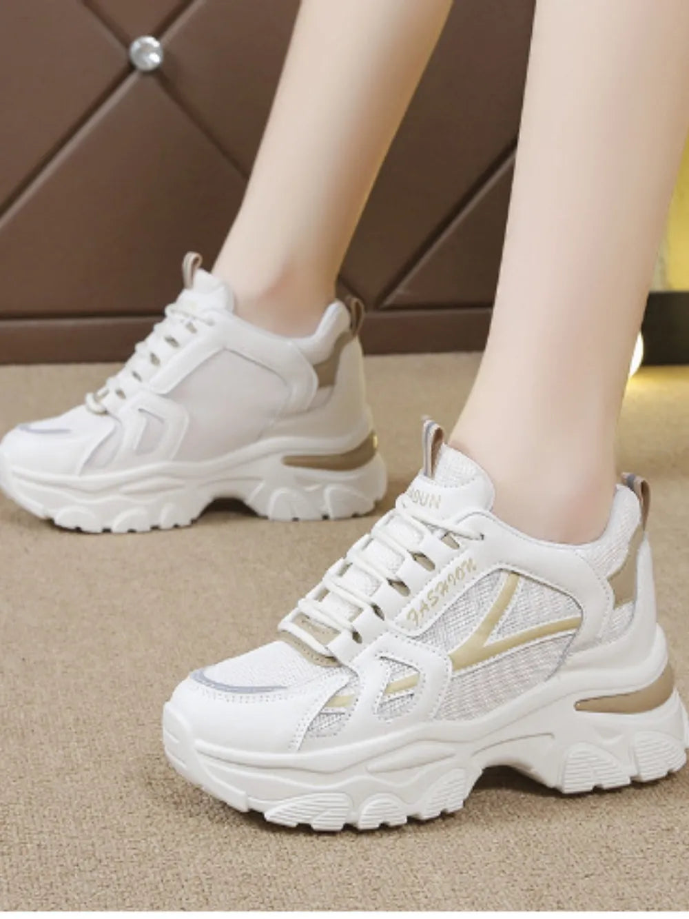 Mesh Platform Sneakers