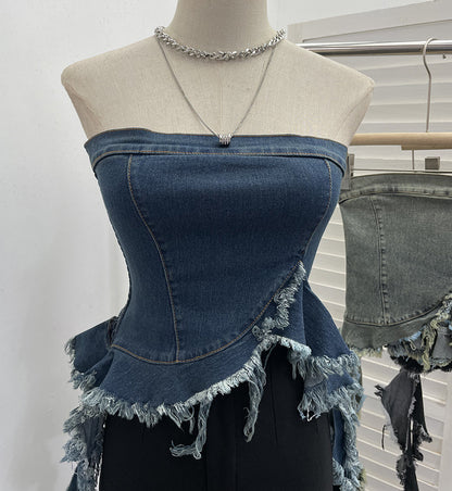 Irregular Hem Crop Top