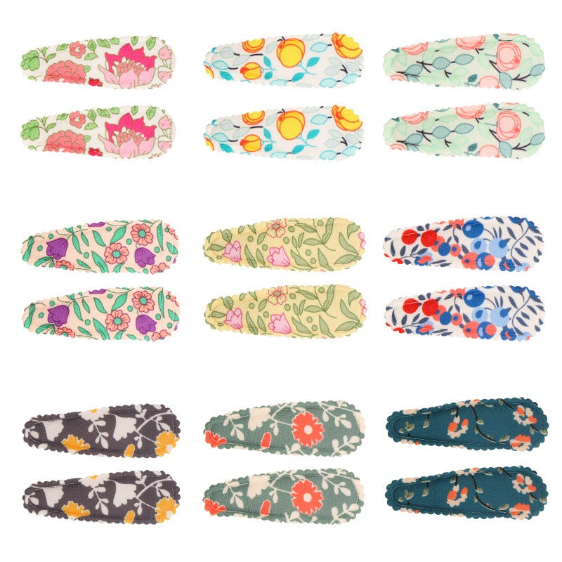 10 pieces, 20 pieces, girls' hair clips, flower printed