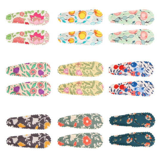 10 pieces, 20 pieces, girls' hair clips, flower printed