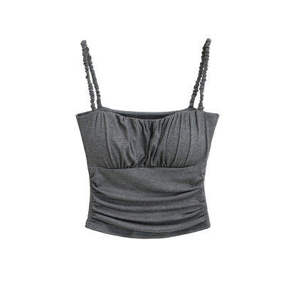 Ruffled Strapless Crop Top