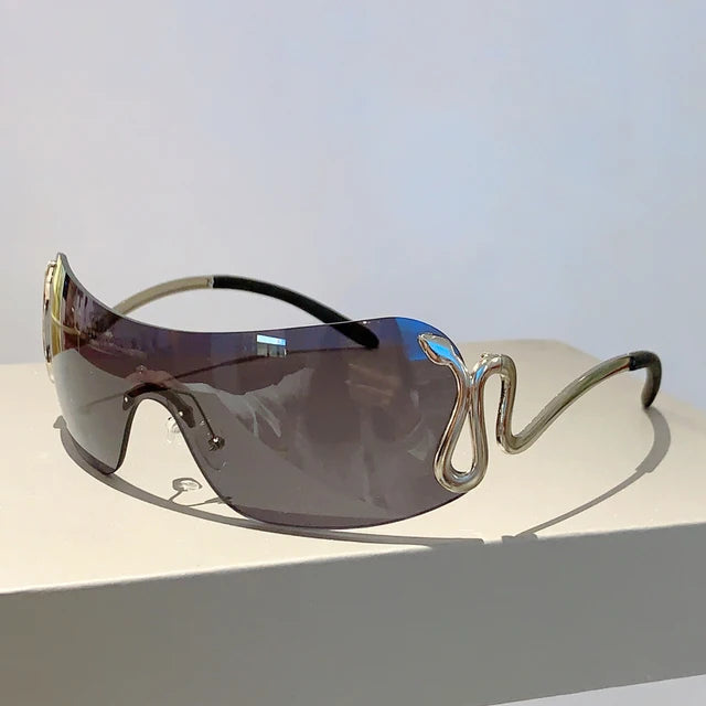 Snake Shape Gradient Sunglasses – Trendy Y2K Fashion Shades Eyeware