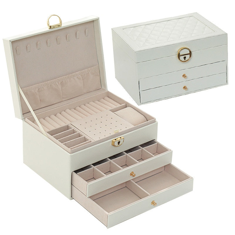 Luxury Jewelry Box Organizer – Multi-Layer Storage Case for Women