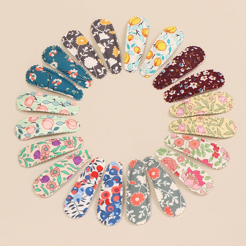 10 pieces, 20 pieces, girls' hair clips, flower printed