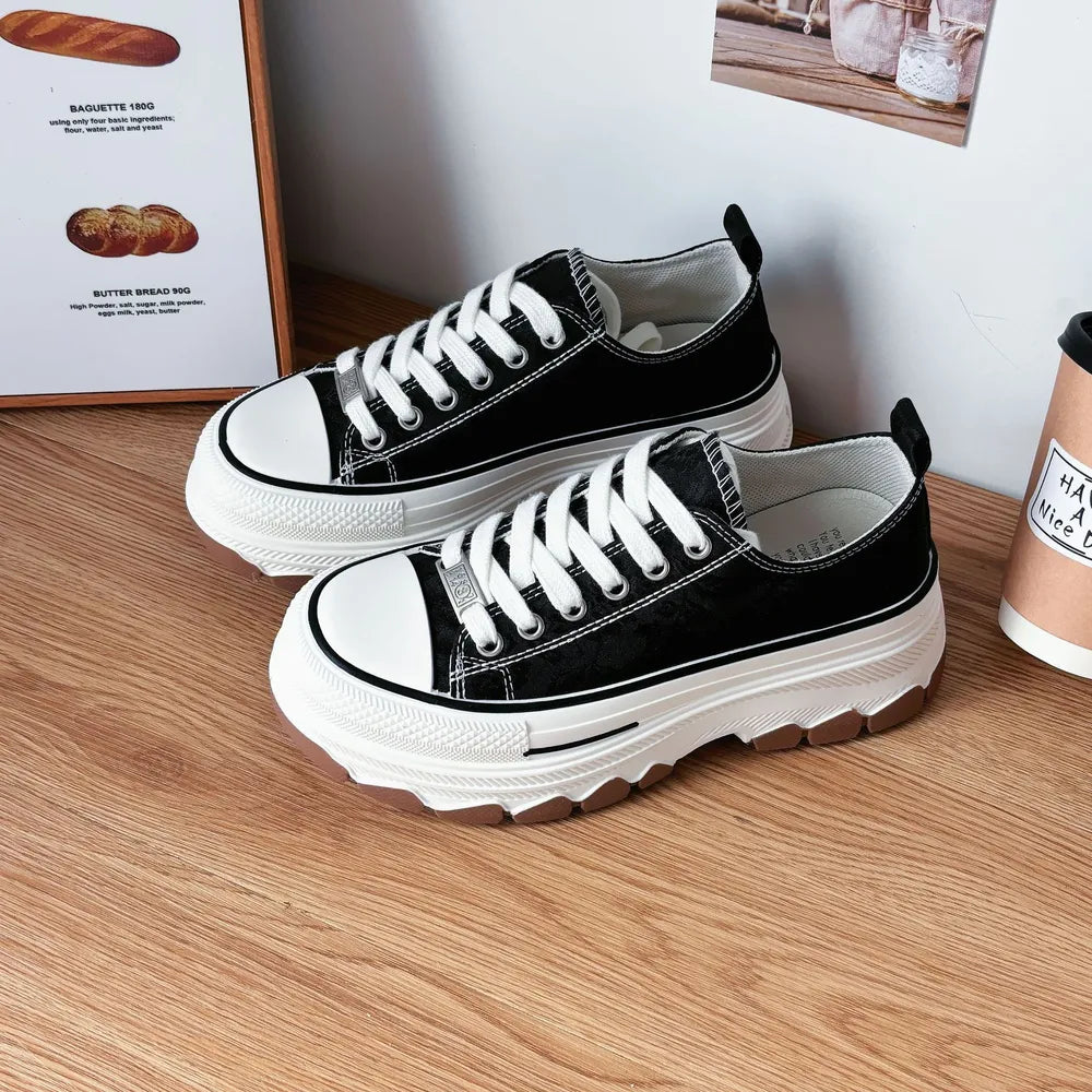 Canvas Platform Sneakers