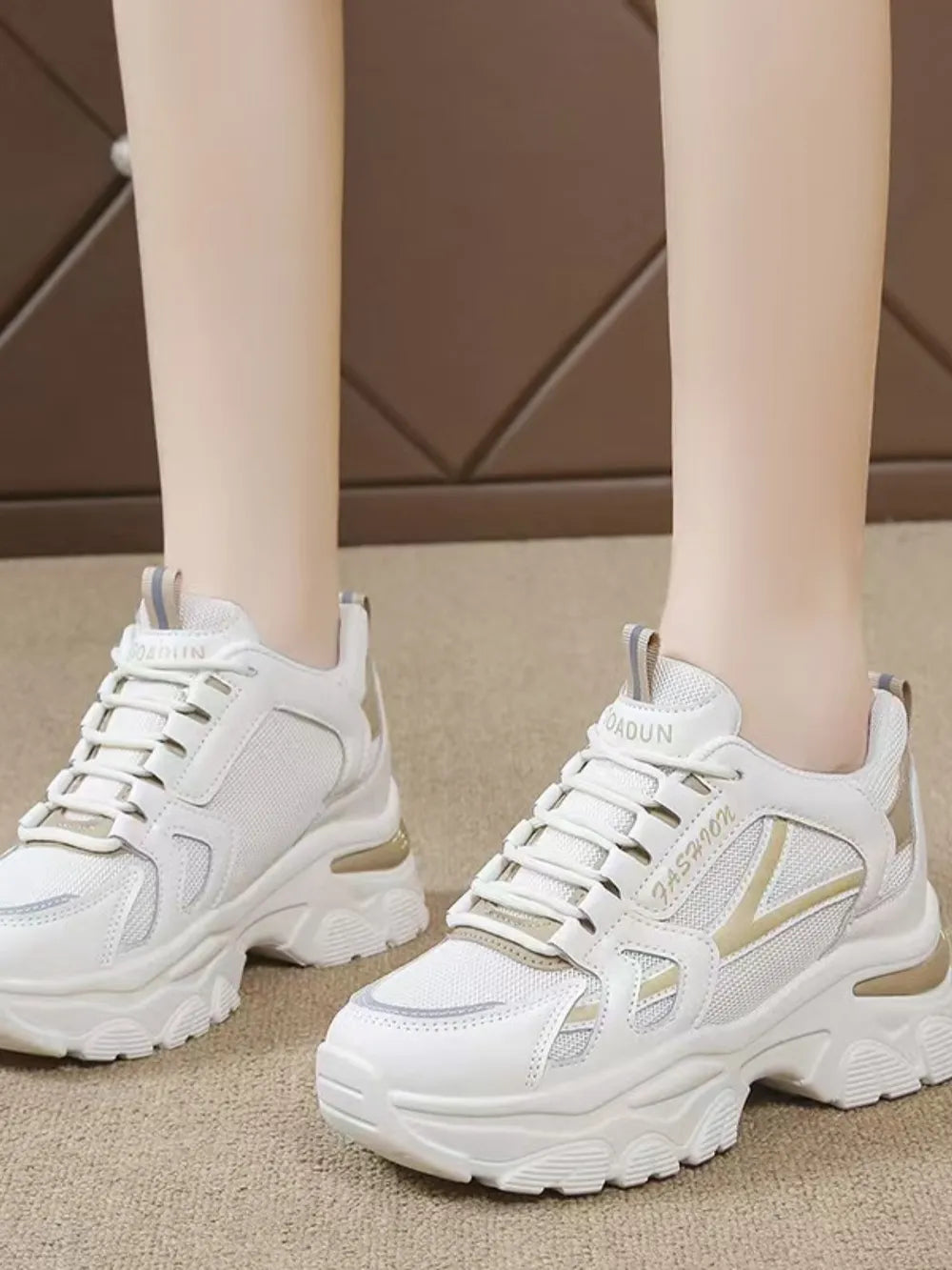 Mesh Platform Sneakers