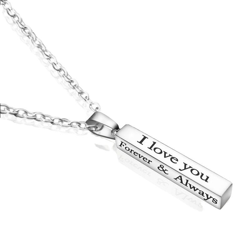 Lovers Column Pendant Necklace