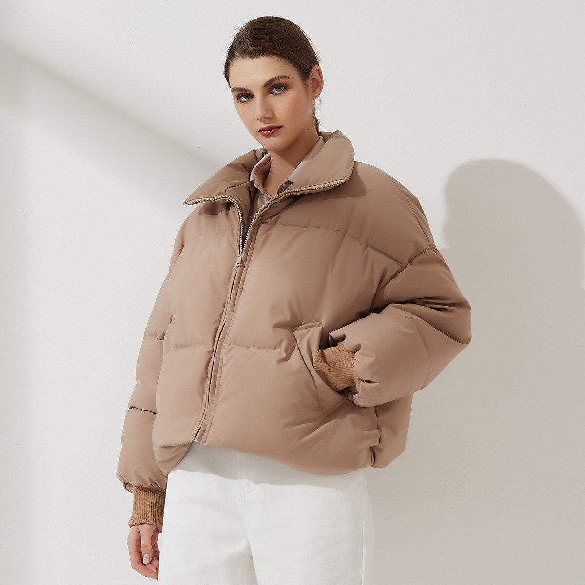 Winter Cotton Parka Jacket for Women – Warm Puffer Outerwear