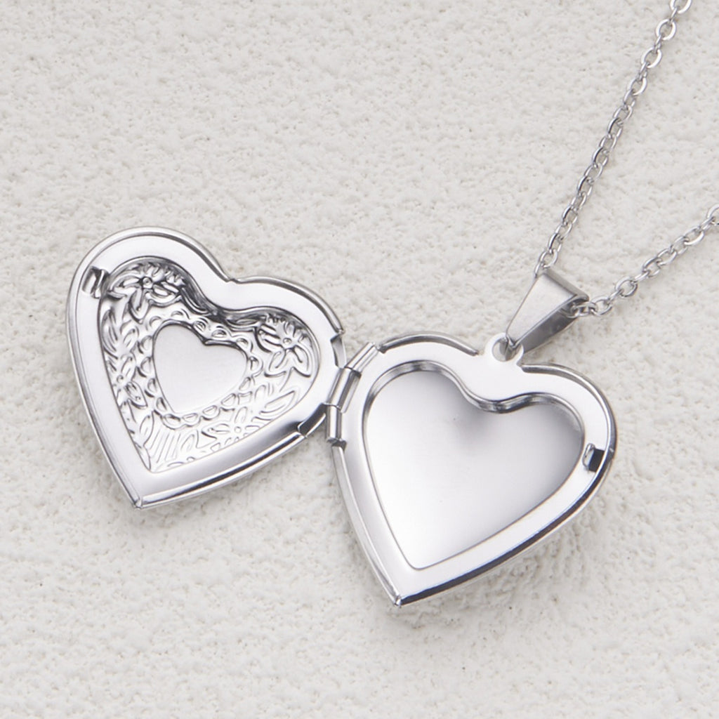 Opening Heart Women Necklace Personalized Album Box Necklace