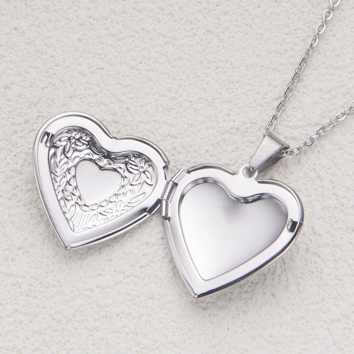 Opening Heart Women Necklace Personalized Album Box Necklace